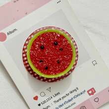 1pc Fruit Themed Magnetic Phone Holder, Retractable Slouchy Desktop Stand - Multicolor - View 5