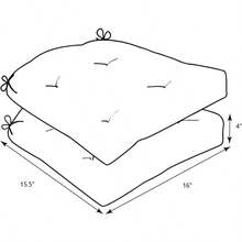 ASDPillow Perfect Acela Adobe Reversible Chair Pad Set of 2 - Multicolor - Ver 3