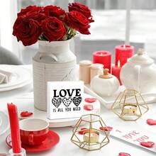 1 buc semn din PVC plin de dragoste, ornament cu design creativ de inimă, decor de birou pentru sufragerie, dormitor și birou, cadou romantic