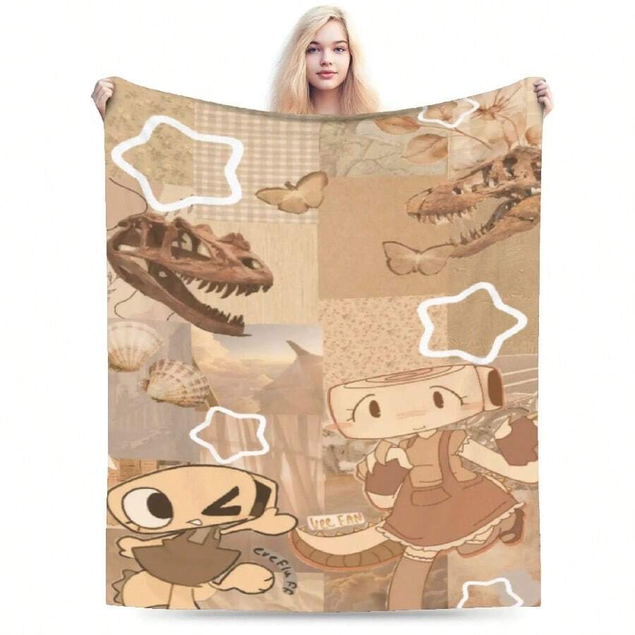 Shelly Dandys World  Blanket Fleece Cozy Ultra-Soft Throw Blankets For Bedding Plush Thin Quilt2.Jpg - trắng - Xem 1