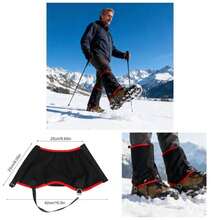 Non - Slip Ankle Gaiters - Waterproof Shoe Gaiters Sandproof Hiking Boots Shoes Leggings Outdoor Walking Climbing Running Snow Sand Rain Women Men Adults Travelers Adventure - inicial - Ver 1