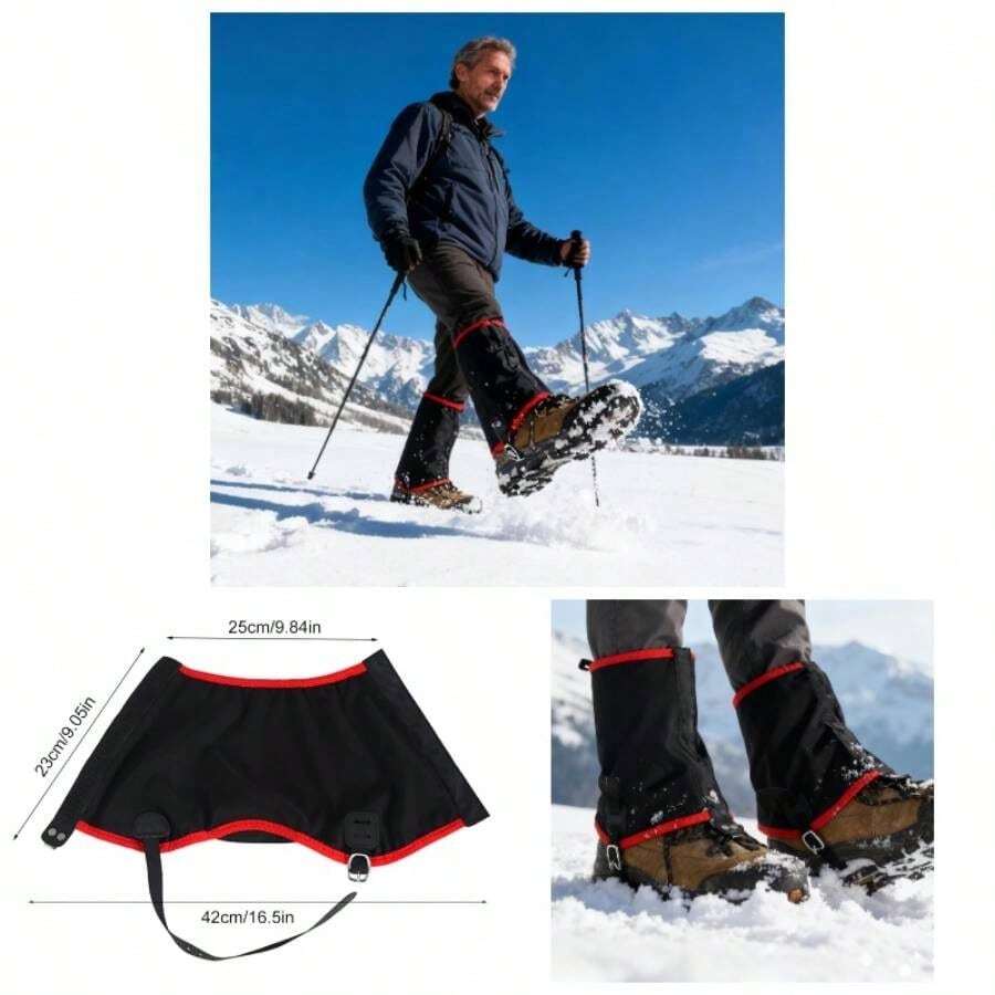 Non - Slip Ankle Gaiters - Waterproof Shoe Gaiters Sandproof Hiking Boots Shoes Leggings Outdoor Walking Climbing Running Snow Sand Rain Women Men Adults Travelers Adventure - inicial - Ver 1