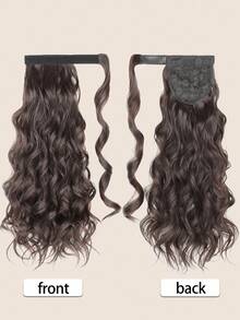 20 Inch Long Wavy Ponytail Hair Extensions, Synthetic Heat Resistant Clip-In Ponytail Extensions, Wrap Around Long Curly Wavy Ponytail For Women - Multicolor - View 6