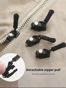 Universal Zipper Repair Kit - Easy To Install Seamless Zipper Head Replacement, Suitable For Jackets, Luggage, Backpacks, Boots - Durable Black Zipper Heads - Multicolor - View 3