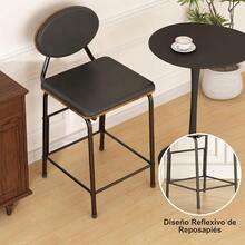 ASDGILLAS Set de 2 Bancos para BarraSillas Altas Minimalistas y Elegantes. Adecuadas para Cocinas Comedores y Restaurantes.Apto Tanto para Interiores como para Exteriores - Cuero - Ver 7