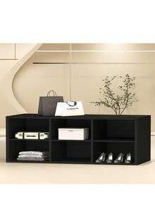 Mueble Tv Estantería Mueble Mesa Para Tv Moderna Minimalista - Negro - Ver 9