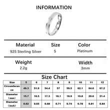 1枚100% 925纯银情侣结婚戒指，简约哑光男女通用订婚戒指，精致珠宝礼品，新娘配饰，情人节礼物 - 銀色 - 查看 13