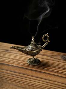 1pc Ramadan Lantern Incense Burner, Vintage Desktop Fragrance Decor, Incense Burner, Wishing Burner, Metal Incense Burner, Home Decor, Aromatherapy Tool, Incense Tower, Agarwood Container, Tea Ceremony Supplies, Gift - Multicolor - View 7