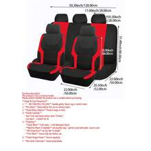 9件/4件套汽车座椅套，涤纶面料，兼容安全气囊，通用尺寸，女士汽车配件，新款设计 - 9304 - 查看 6