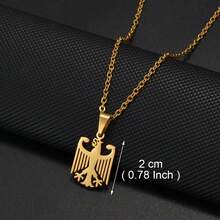 1pc German Eagle Chain Neckalces Stainless Steel Germany Jewelry For Woman Men Girls - Multicolor - View 4