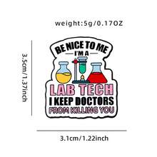 1/4 piezas Serie de profesión médica Broche de aleación de zinc, Hebilla de cinturón de equipo de laboratorio Decoración de mochila Insignia - Multicolor - Ver 13