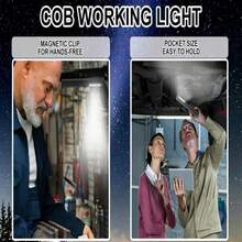 New Highlight COB Pen-Shaped Led Lamp USB Charging Strong Magnetic Lighting Multi-Functional Maintenance Work Lamp - Grey - View 9