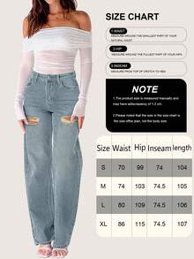Woman Jeans - 淺藍色 - 查看 4