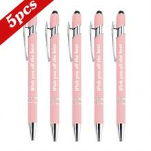1-36pcs Customized Metal Retractable Ballpoint Pen + Stylus Pen Set | Anti-Slip Grip | Smooth Writing Medium Tip | Compatible With Smartphones/Tablets/Office Devices | Engraved With Name/Date/Logo | Suitable For Students/Teachers/Office Workers | Back-To-School Gift | Teacher's Day/Mother's Day Gift | Multi-Scenario Applicable (Classroom/Dorm/Business Meeting) - 彩色 - 查看 14