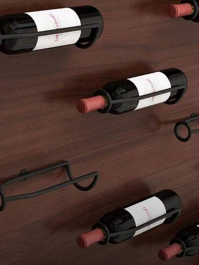 1 st väggmonterat vinskåp/ställ i europeisk stil, väggmonterad displayhylla, väggmonterat vin-/ölställ för hem/restaurang, lämplig för olika heminredningsstilar