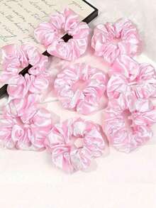 Set regalo da sposa 32/12/2 pezzi, inclusi pettine rosa, scrunchies per capelli rosa, specchio per trucco rosa, specchio, borsa regalo, accessori per capelli da sposa, damigella d'onore, proposta, regalo di compleanno, decorazione per feste, regalo per la sposa, regalo per gli ospiti, ricordo per le damigelle, benedizione, laurea, regalo di Ramadan - Rosa - Visualizzare 2