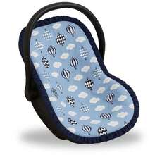 Capa Para Bebe Conforto Universal Acolchoada Enxoval Menina Menino Rosa Azul - Balão Azul - Visão 1