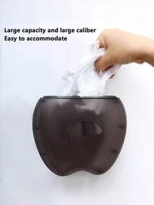 1pc New Cling Film Dispenser Box, Reusable Plastic Wrap Holder, Wall-Mounted Storage Container For Kitchen & Bathroom, Holds Up To 100 Garbage Bags, Apple-Shaped Design - Multicolor - View 6