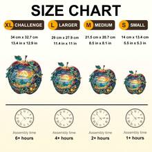 1pc Apple Owl Wooden Puzzle, Asymmetrical Animal Shaped Wooden Jigsaw Puzzle Toy, Unique Party Game Gift, Decorative Art Painting, Tabletop Magic Puzzle, Creative Children's Educational Puzzle, Holiday Gift, Adult Wooden Puzzle, New Year Gift, Back To School Gift, Birthday Gift (2D Puzzle) - Multicolor - View 4