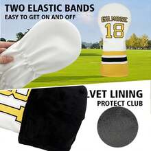 18pcs Golf Club Head Covers, Made Of Durable Dust-Proof Material To Provide Best Protection And Extend The Lifespan Of Golf Clubs - White - View 7