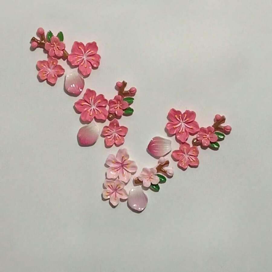 创意新款桃花冰箱贴，0款创意黑白照片墙贴，家居厨房装饰贴纸，可爱装饰贴纸，厨房办公室白板储物柜装饰，厨房装饰，家居装饰，情人节礼物，送给亲朋好友的礼物 - 彩色 - 查看 1
