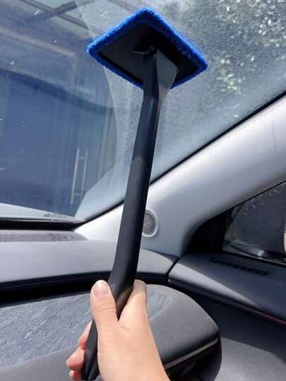 1/2 piezas Juego de cepillos para limpiar el parabrisas del coche, herramienta de limpieza de ventanas automotrices, cepillo de limpieza de cristales del coche, kit de cepillos de limpieza del interior del coche, herramienta de lavado del parabrisas, limpiaparabrisas de vidrio automotriz con mango largo, accesorios para el coche