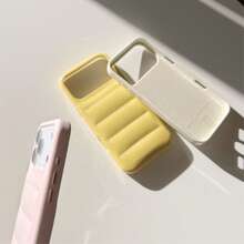 [Best Seller] Cute Korean New Design Candy-Colored Down Jacket, Apple Phone 17 PU Leather Fashion Phone Case Compatible With Phone 17 Pro Max/17 Pro/17/16 Pro Max/16/15 Pro/14/14 Pro/13 Pro Max, Winter Luxury Design For Women, Drop Protection, Shockproof, Scratch-Resistant, Perfect As A Gift For Her, Fashionable Design Popular With Women - White - View 6