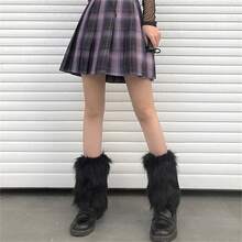 Street Edgy Fluffy Leg Warmers, Thick Plush Boot Cuffs Leg Warmers For Women, Autumn/Winter Y2K Style Christmas Gift - Mouldless - View 19