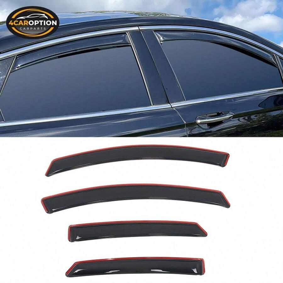 In-Channel Window Visors Fits 13-20  Fusion Rain Sun Guard Vent Deflector - As Pic - View 1