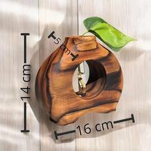 Jarrón de Madera Artesanal para Decoración – Florero Hecho a Mano Ideal para el Hogar, Oficinas y como Regalo Decorativo Único - TEC - Ver 8