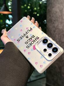 1pc Fashionable White Phone Case With Cat Paw Print Design, Featuring Full-Body Protection Against Drops And Scratches, Suitable For Everyday Use And Travelers, Compatible With IPhone XR/11 Pro Max/7P/8P/12 Pro/12 Pro Max/13 Pro/13 Pro Max/14 Pro/14 Pro Max/15 Pro/15 Pro Max/14/15Plus/16E/16 Pro/16 Pro Max/17 Pro/17 Pro Max/Air/SMART8, Galaxy A55/A15/S23/S24/S25 Ultra - White - View 5