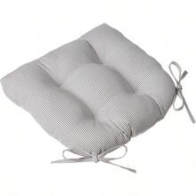 QSCPillow Perfect Oxford Charcoal Reversible Chair Pad Set of 2 - GRIS - Ver 5