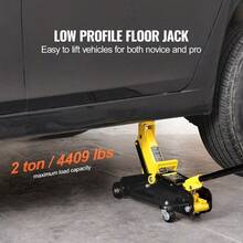 Low Profile Floor Jack, Heavy Duty Aluminum Hydraulic Racing Floor Jack, Hydraulic Car Jack, Single Dual Piston Quick Lift Pump, Height Lifting Range (Yellow) - 2 tấn (4400 lbs), Sắt, Piston đơn - Xem 2