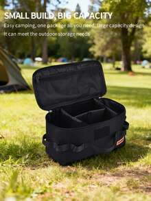 PACOONE Outdoor Camping Gas Tank Storage Bag Large Capacity Ground Nail Tool Bag Gas Canister Picnic Cookware Utensils Kit Bag - Multicolor - View 2