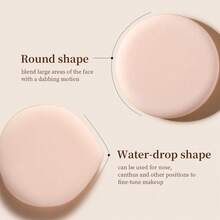 8 Pcs Air Cushion Makeup Sponges For Foundation With Portable Box Latex-Free Blending Sponge For Liquid Cream Foundation And Powder Round Powder Puff Mix Cosmetic Applicators Makeup Tools - Pink - View 7