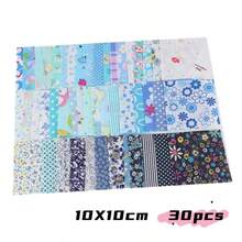 30/50pcs 4x4 Inch Colorful Fabric Squares, DIY Craft Materials, Patchwork Quilting Fabric, Assorted Patterns, Suitable For Sewing, DIY Arts, Scrapbooking, Quilting, Pillows, Pet Clothes, Accessories And More - Multicolor - View 17