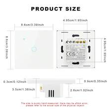 Smart Switch EU WiFi - Version med neutral ledning och ingen neutral ledning - Touch-ljusströmbrytare 400W 1/2/3/4-gångs AC 220-240V - Fungerar med Alexa och Smart Life-appen för röststyrning - Enkel installation - Vitt - Visa 9