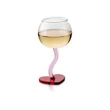 1pc Romantic Heart-Shaped Glass Wine Glass, Reusable Small Champagne Cup With Stem For Valentine's Day ,Dating Cold Drinks, Hand Wash Only - Ideal Engagement Gift, Champagne Glasses - Multicolor - View 12