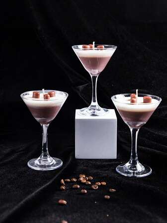 1pc Coffee Cup Personalized Candle, Crystal Tall Cup Coffee Fragrance Candle, Atmosphere Decoration Candle, Suitable For Home Decoration, Table Decoration, Room Incense, Shooting Props, To Send Relatives And Friends Holiday Gifts, Fragrance Candle, Four Seasons Universal Candle, Decorative Candle