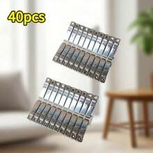 Pinzas de Ropa de Acero Inoxidable, Abrazaderas Metálicas Resistentes al Viento, Clips Metálicos para Lavandería, Pinzas Multifuncionales con Sujeción Fuerte CGXH - 40 piezas - Ver 11