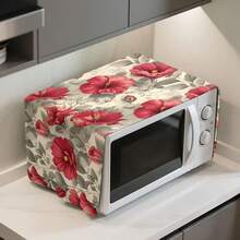 1 Piece Microwave Oven Or Oven Dust Cover, Printed With Various Decorative Dust Covers For Household Appliances,Women's Day,Travel Essentials,Wedding Favours,Y2k,Bedroom,Car Accessories Women,Kitchen Decor,Wedding,Y2k,Party - Multicolor - View 2