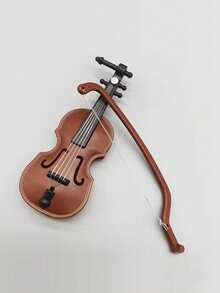 Mini Violin - Fully Scaled Down Version Of Standard Size Stringed Instrument, Suitable For Beginners And Collectors | Realistic Mini Violin For Practice, Performance And Educational Use (Durable Small-Scale Violin) - Multicolor - View 3