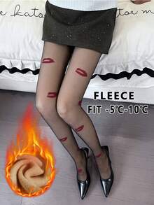 1 đôi quần tất nữ dày dặn, lót giữ nhiệt, họa tiết môi, ấm áp, dễ thương, đẹp, gợi cảm, thời trang và thoải mái, hoàn hảo cho Giáng sinh, Ngày lễ tình nhân, các buổi hẹn hò và đi chơi hàng ngày - đặc biệt lý tưởng cho phong cách Ngày lễ tình nhân, lựa chọn hàng đầu cho việc đi lại - Có nhiều kích cỡ để lựa chọn, giữ ấm cho bạn trong những chuyến đi chơi thời tiết lạnh. - Nhiều màu - Xem 1