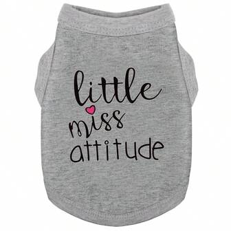 Pequena Senhorita Adorável - Colete de Verão para Cachorro, Roupas de Estimação para Cachorros Pequenos, Camiseta