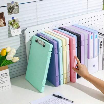 1 Pieza Organizador de Carpeta de Archivo A4, Caja Organizadora de Papelería de Alta Capacidad, Almacenamiento de Documentos de Examen Estudiantil, Pizarra Multifuncional