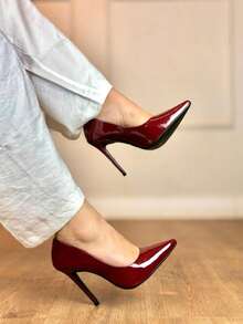 Luxury Angela Galvão Stiletto Heel Shoe With 11cm Heel - 葡萄酒清漆 - 查看 1