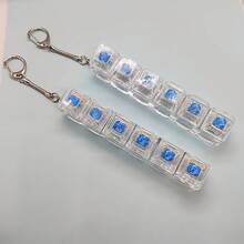 1 móc khóa bàn phím - Đồ chơi giảm căng thẳng, đồ chơi bóp để bàn dành cho người lớn, lựa chọn quà tặng tối giản. - Nhiều màu - Xem 11
