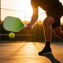 1pc Wooden Pickleball Paddle (Pickleball Not Included), Rough Surface, Grip & Bounce, 2-Player Sport, Christmas Gift, Unisex - Multicolor - View 2