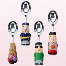 cuchara Helado Scoop Set 4 Scoops de helado de auto-fundición Linda sandía primicia Cucharada comercial cuchara sopera - Un color - Ver 3
