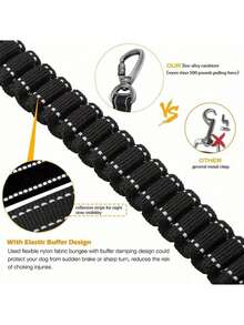 BVEOYPET Heavy Duty Bungee Dog Leash - Comfort Padded Handles & Reflective Threads - 6Ft/4Ft For Medium To Large Dogs - Versatile 4-In-1 Leash With Car Seat Belt - Perfect For Training And Secure Travel - Multicolor - View 9